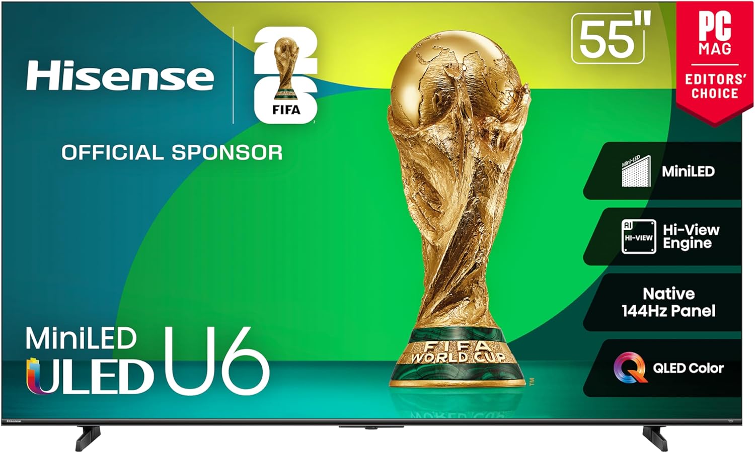 Hisense 58-inch Roku TV promotional image.